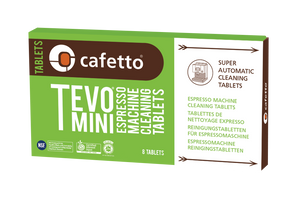 Cafetto® TEVO® MINI Espresso Machine Cleaning Tablets (8 Tablet Blister Pack)