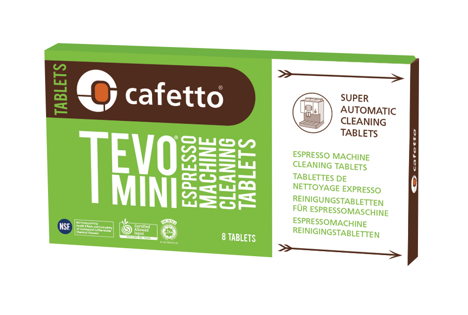 Cafetto® TEVO® MINI Espresso Machine Cleaning Tablets (8 Tablet Blister Pack)